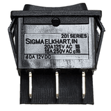 Sigma Switches Momentary ON/OFF / Momentary ON Switch Double Pole Double Throw, Black : EP-201S15-BLK