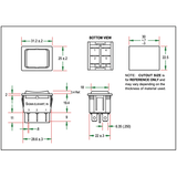 Sigma Switches Momentary ON/OFF / Momentary ON Switch Double Pole Double Throw, Black : EP-201S15-BLK