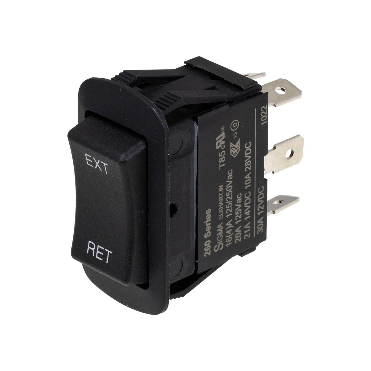 Sigma Switches Momentary ON / OFF / Momentary ON DPDT Replacement Switch, Black : EP-260S1BB-BLK