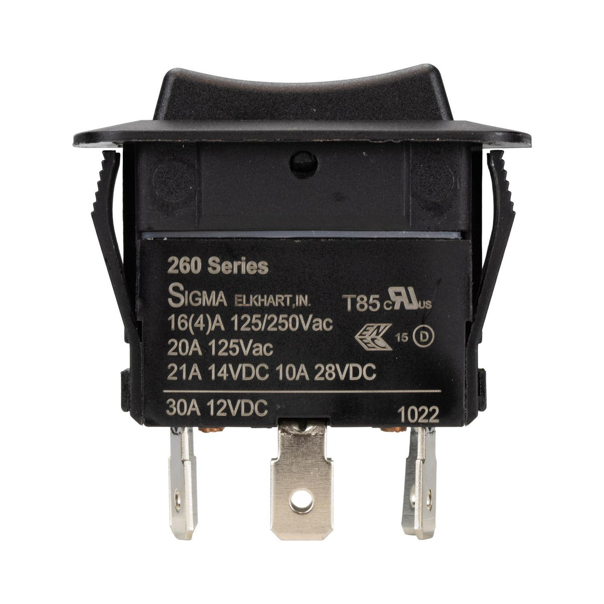 Sigma Switches Momentary ON / OFF / Momentary ON DPDT Replacement Switch, Black : EP-260S1BB-BLK
