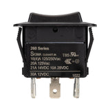 Sigma Switches Momentary ON / OFF / Momentary ON DPDT Replacement Switch, Black : EP-260S1BB-BLK