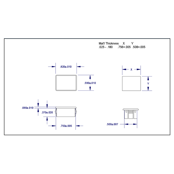 Sigma Switches Mini Switch Blank Filler, Black : EP-2U15-BLK