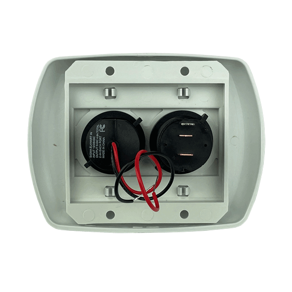 Sigma Switches Dual USB Port with 12V Socket, White : EP-A0264-WHT