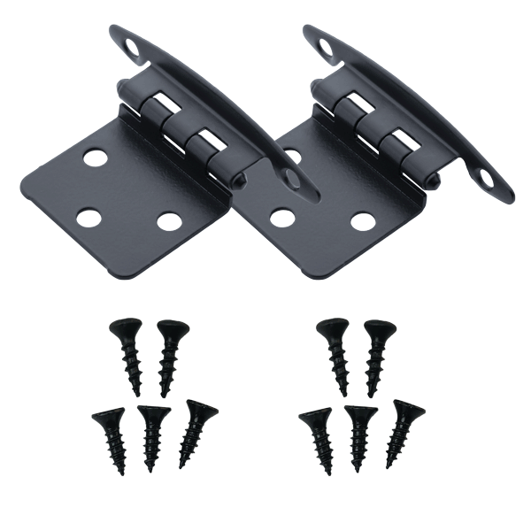 Pair of Global Link Free Swinging Cabinet Hinges, Matte Black : H-C78-MB-2PK