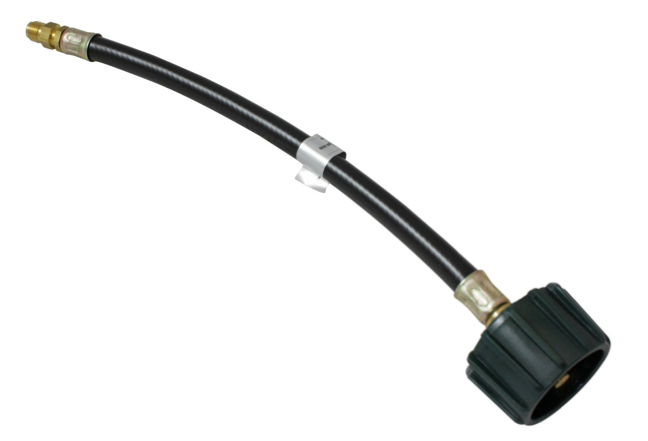 12" Pigtail Propane Hose Connector with Backcheck Inverted Flare : LP-PPHC12