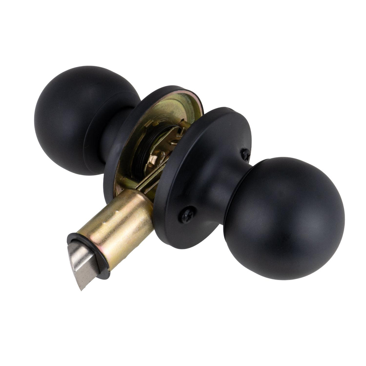 Passage Lockset, Round Ball, Matte Black : LSB-R2-MB