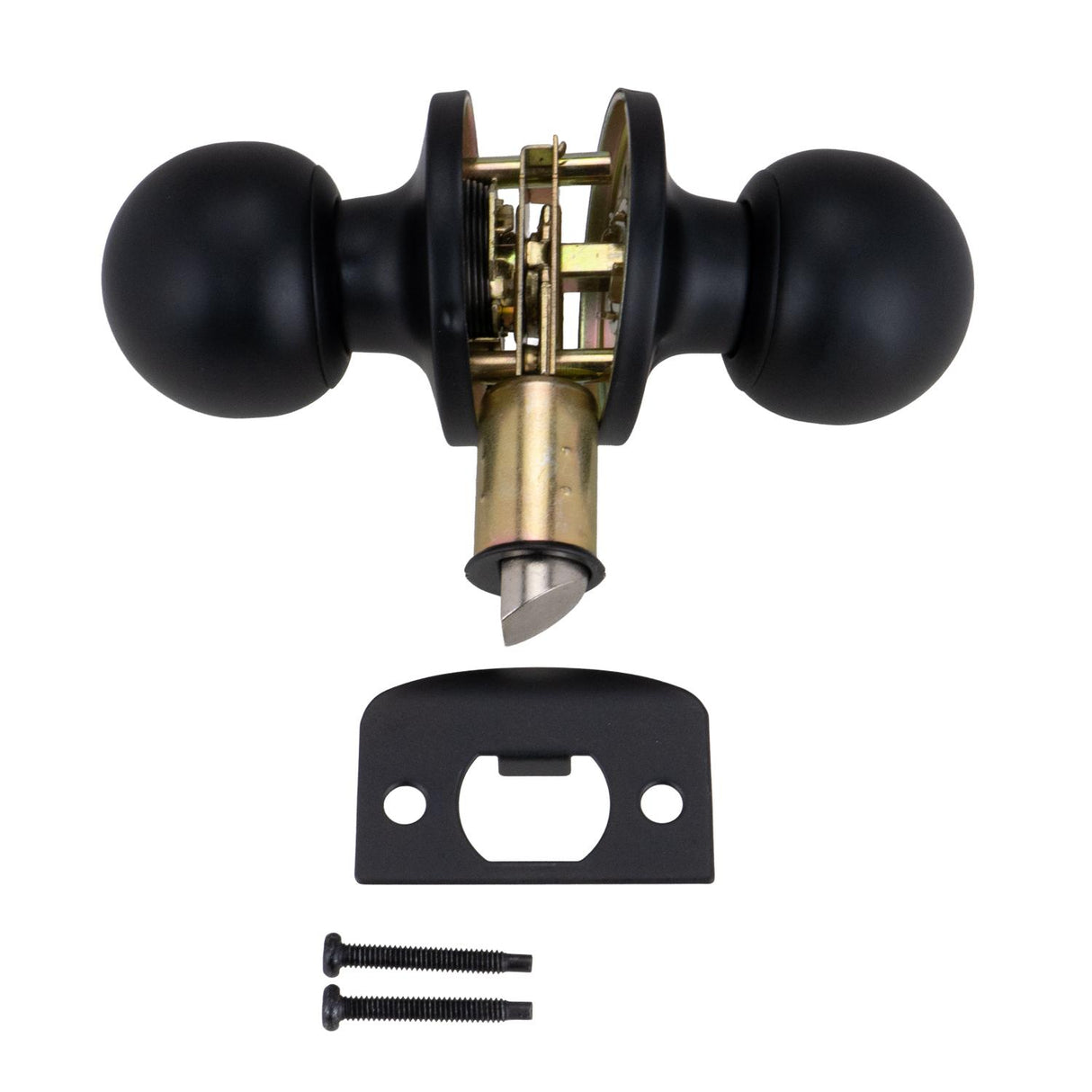 Passage Lockset, Round Ball, Matte Black : LSB-R2-MB