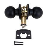 Passage Lockset, Round Ball, Matte Black : LSB-R2-MB