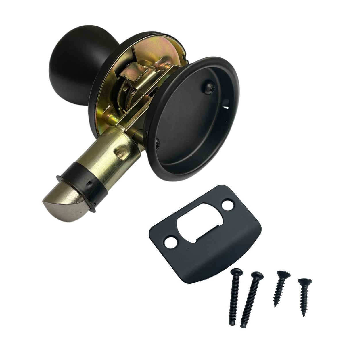 Global Link One Sided Passage Lockset, Door Knob with Plug, Matte Black : LSK-C1-BLK