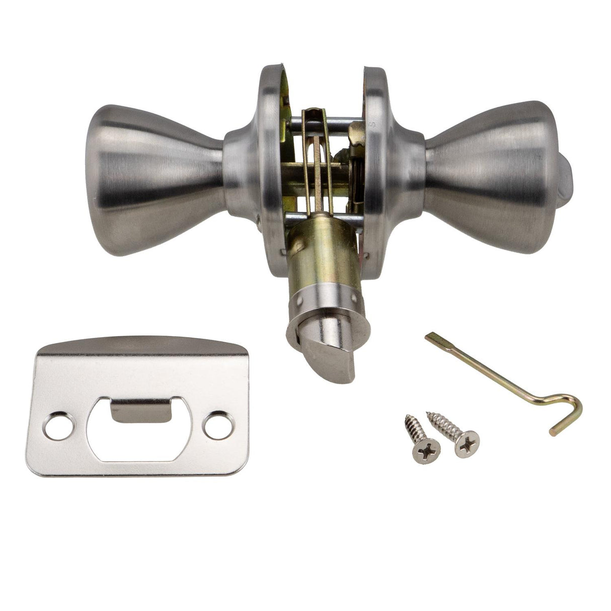 Global Link RV Interior Privacy Door Knob, Stainless Steel : LSK-C3-SS-1PK