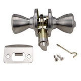 Global Link RV Interior Privacy Door Knob, Stainless Steel : LSK-C3-SS-1PK