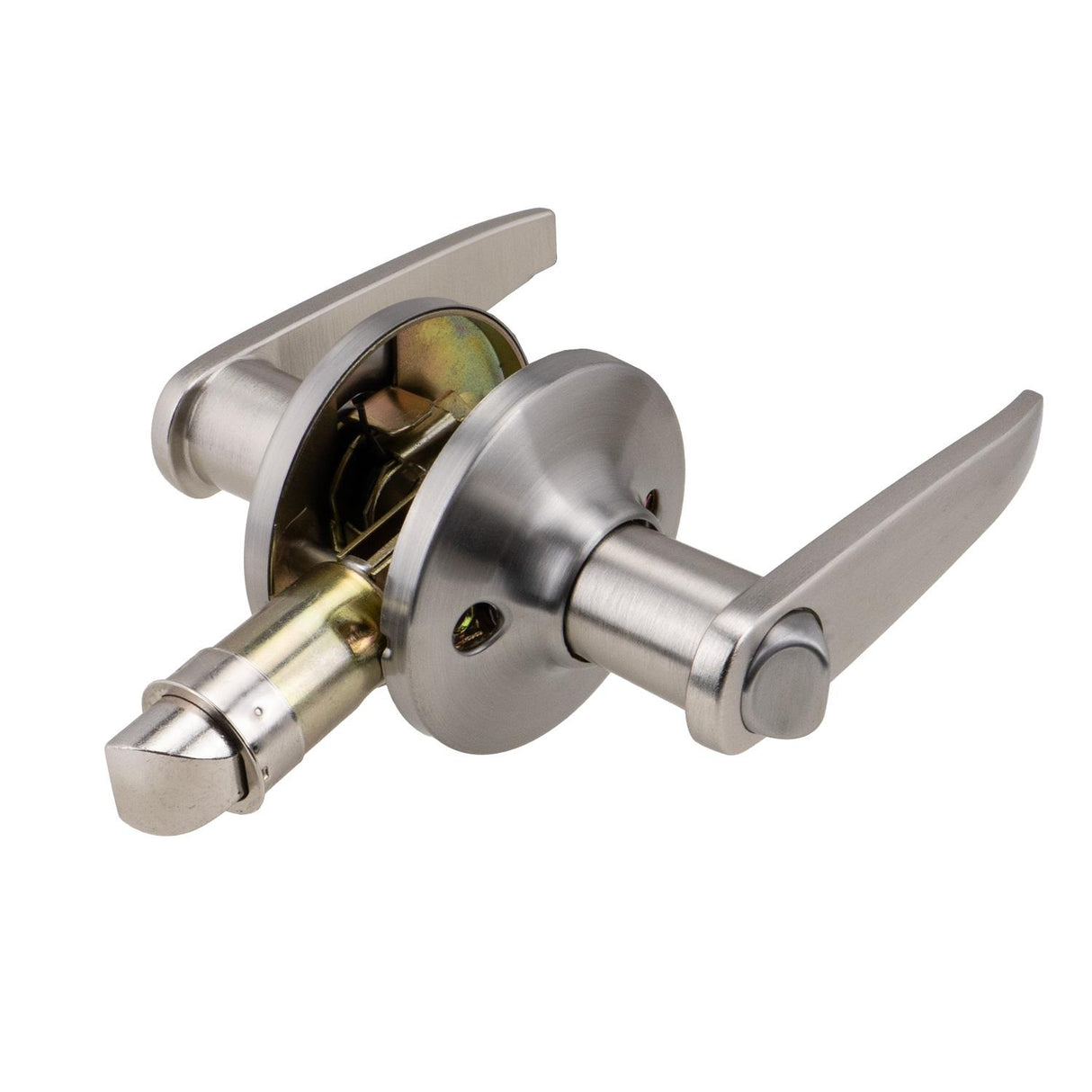 Global Link RV Interior Lever Style Privacy Lockset, Brushed Satin Nickel : LSL-707PV-BSN
