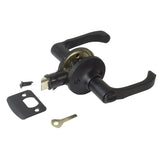 Global Link RV Interior Classic Lever Style Privacy Lockset, Matte Black : LSL-806PV-MB