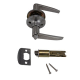 Global Link Aluminum RV Interior Lever Style Privacy Lockset, Brushed Satin Nickel : LSL-909PVAL-BSN