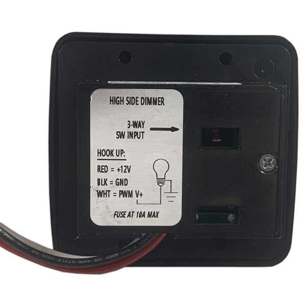 Black Dimmer Switch with Power Switch & Light Level Adjuster : LT-DIMMER-BLK