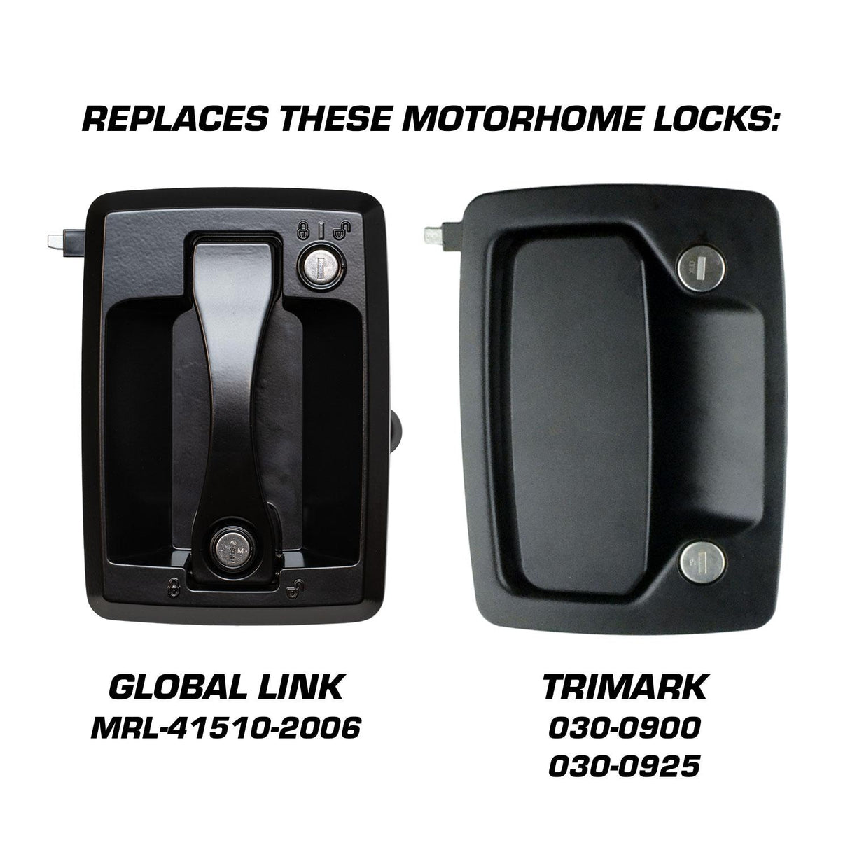 Global Link Ultra Pro ES Bluetooth Motor Coach Entry Lock with Direct Rotary Module, Black Powder Coat : MRLBT-42560-2006-1PK