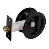 Global Link Pocket Door Privacy Lock for 1-3/8" Thick Door, Black : PDH-DL1521-BLK