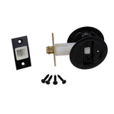 Global Link Pocket Door Privacy Lock for 1-3/8" Thick Door, Black : PDH-DL1521-BLK