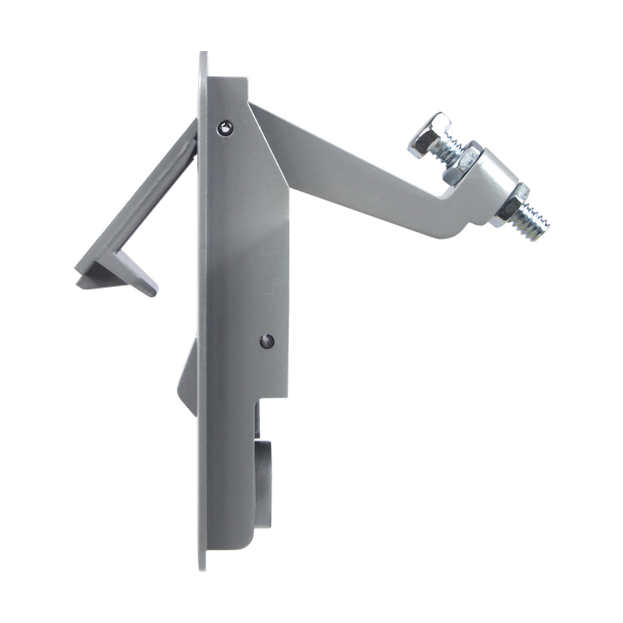 Global Link Pivot Latch, Long Body, Long Arm, Non-Locking, Silver Powder Coat : PL-LLN-10213-3000-1PK