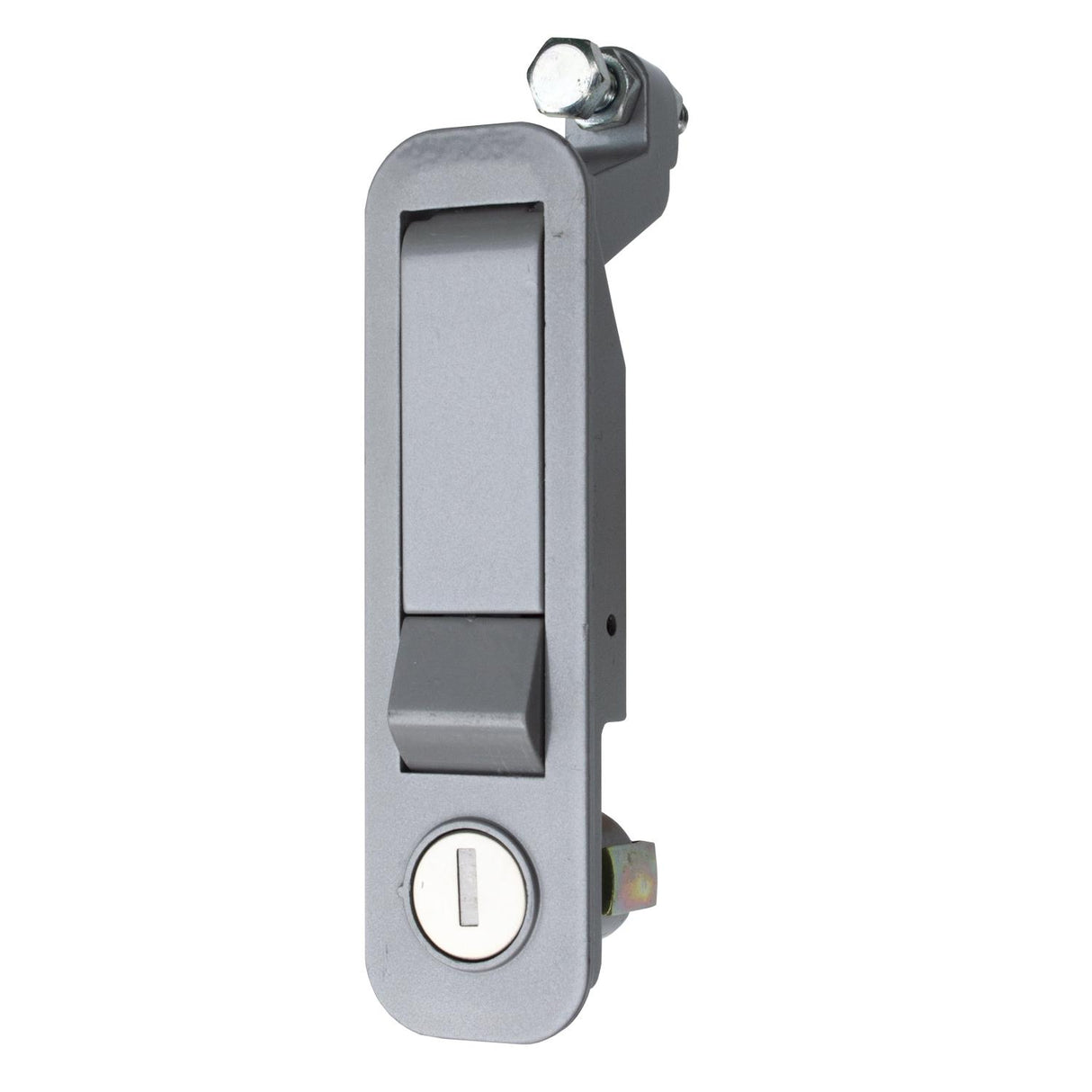 Global Link Pivot Latch, Long Body, Short Arm, Locking, With 308 Key Code, Silver Powder Coat : PL-LSL-10212-3000-1PK