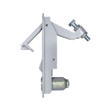 Global Link Pivot Latch, Long Body, Short Arm, Locking, With 308 Key Code, Silver Powder Coat : PL-LSL-10212-3000-1PK