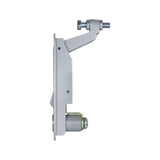 Global Link Pivot Latch, Long Body, Short Arm, Locking, With 308 Key Code, Silver Powder Coat : PL-LSL-10212-3000-1PK