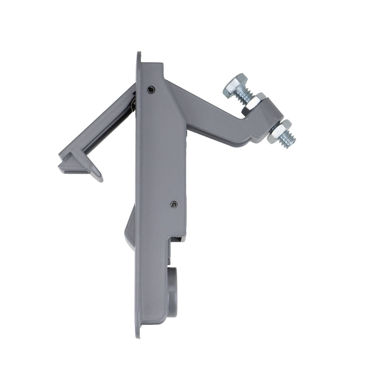 Global Link Pivot Latch, Long Body, Short Arm, Gray Powder Coat : PL-LSN-10206-3000-1PK