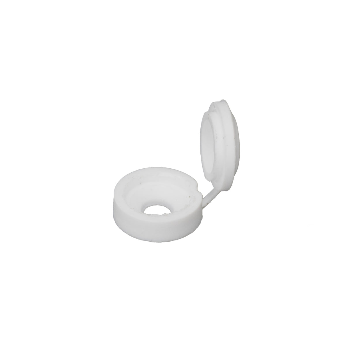 Global Link Hinged Snap Cap for #8 or #10 Screw, White : PL-SC210-WHT