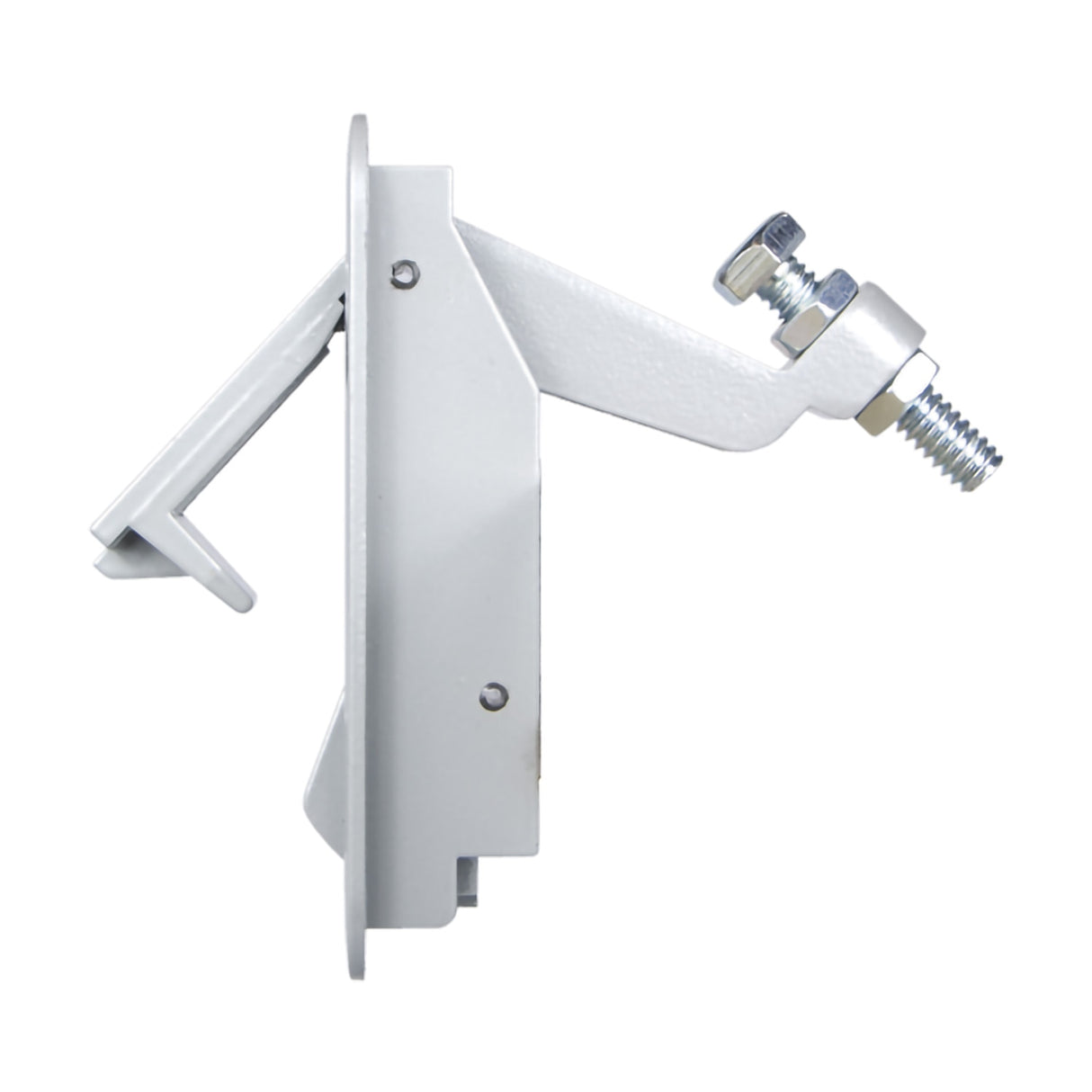Global Link Pivot Latch, Short Body, Short Arm, Non-Locking, Silver Powder Coat : PL-SSN-10207-3000-1PK