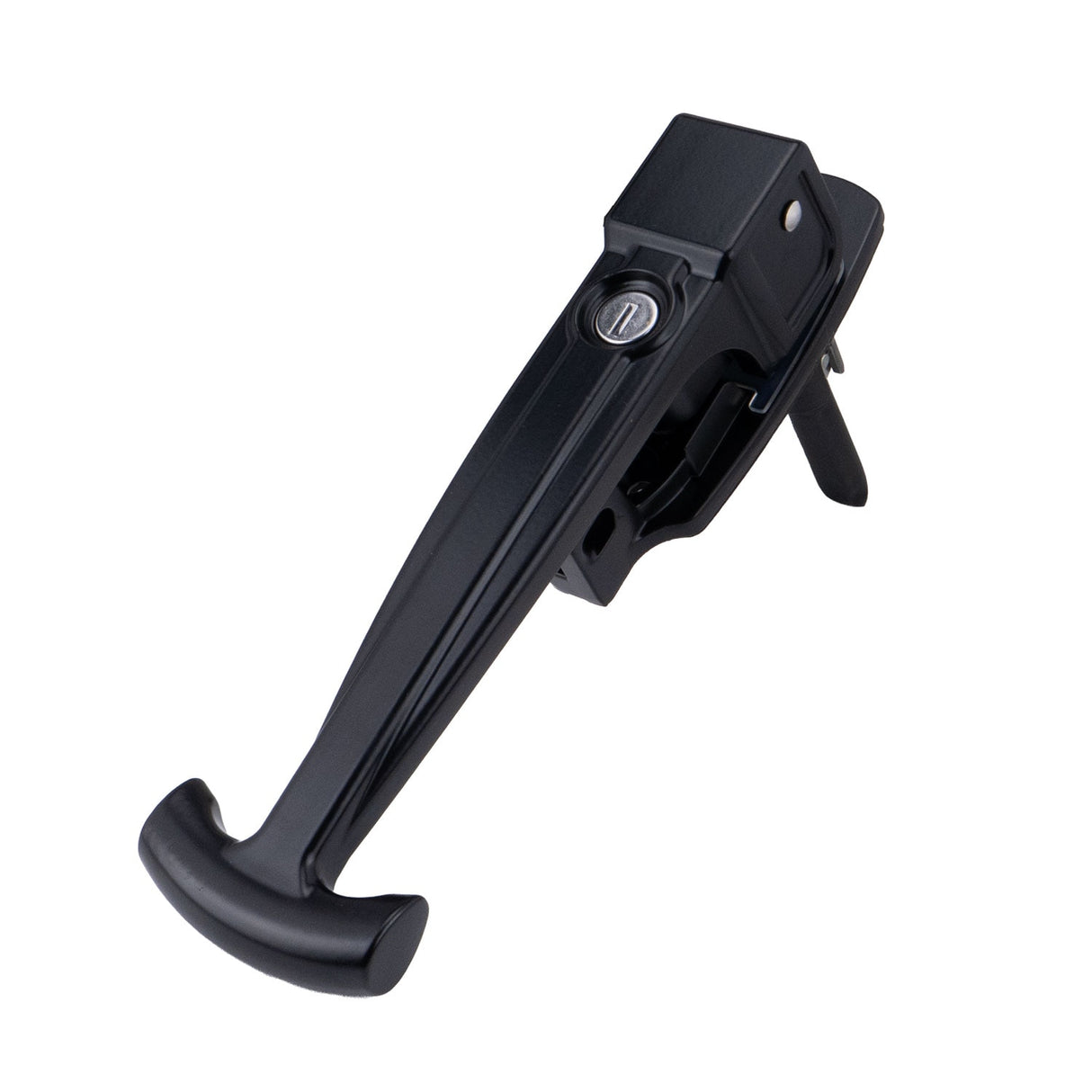 Global Link Ramp Door Compression Latch, G391 Cylinder Installed, No Key, Black Powder Coat : RDCL-850-2006