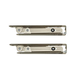 Pair of Global Link Folding Shelf Brackets, 50 lb Capacity, Satin Nickel : SH-FB8X8-SN-2PK