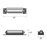 SOR-SM-399-2006 6.4" Slide Out Roller with Guard, Surface Mount : SOR-SM-399-2006