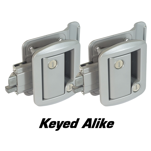 2 Global Link Classic Pro Travel Trailer Entrance Locks, Keyed ALike, Silver Powder Coated : TTL-43610-3000-2PK