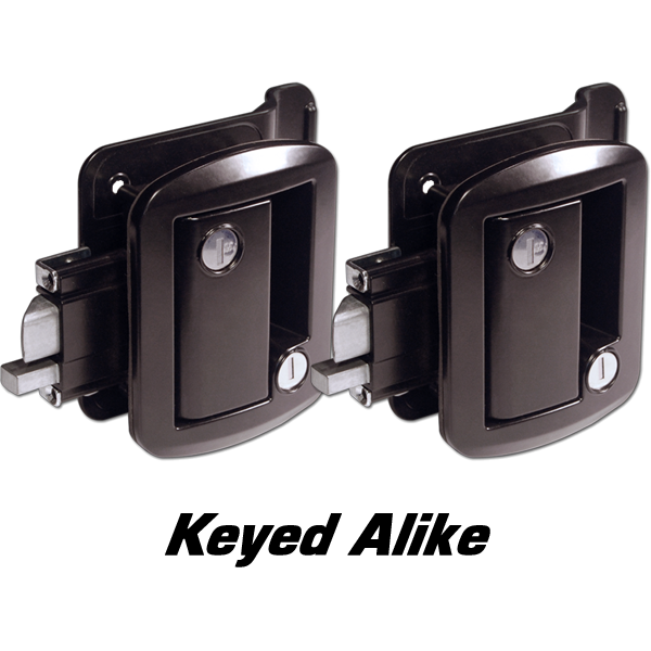 2 Global Link Classic Pro Travel Trailer Entrance Locks, Keyed Alike, Black Powder Coat : TTL-43610AL-2006-2PK