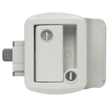 Global Link Classic Pro Travel Trailer Entrance Lock, White Powder Coat : TTL-43610AL-9009-1PK