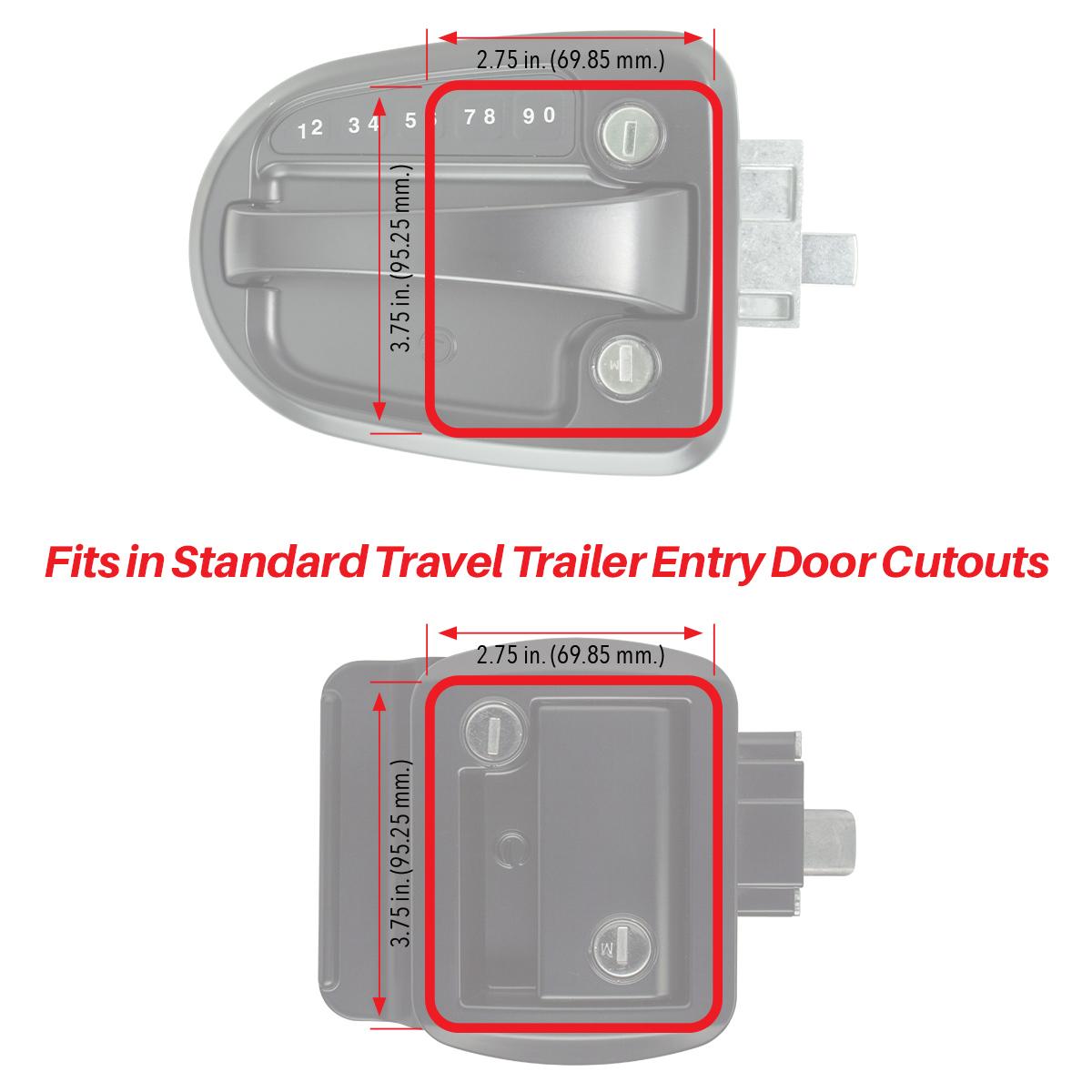 Global Link Ultra Pro ES Bluetooth Travel Trailer Lock, Left Handed, Black Powder Coat : TTLBT-46160LB-2006-1PK