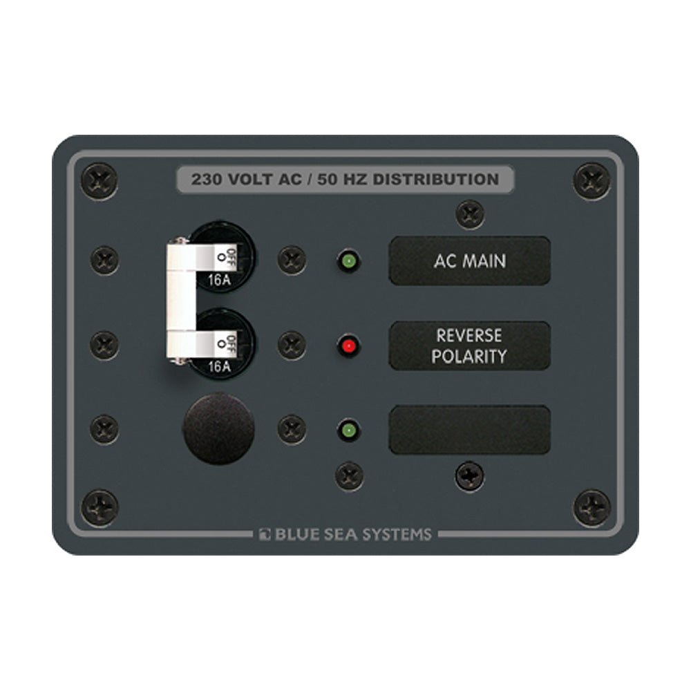 Blue Sea 8129 AC Main  Branch ASeries Toggle Circuit Breaker Panel 230V  Main  1 Position 8129