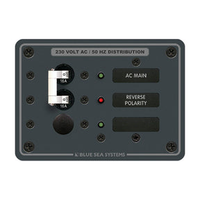 Blue Sea 8129 AC Main  Branch ASeries Toggle Circuit Breaker Panel 230V  Main  1 Position 8129