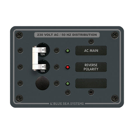 Blue Sea 8129 AC Main  Branch ASeries Toggle Circuit Breaker Panel 230V  Main  1 Position 8129