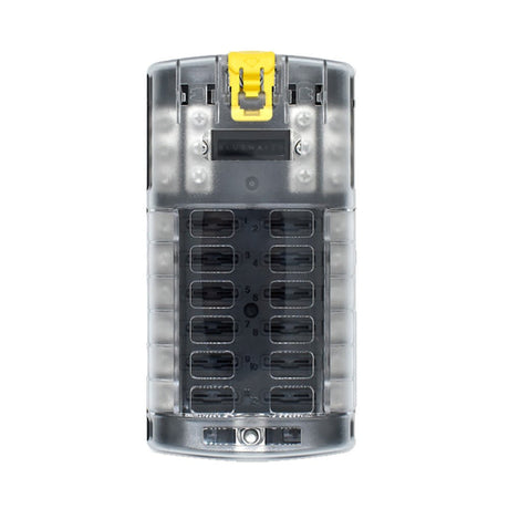 Bluewater 12 Position Fuse Block ATC wYellow Slide 32003003012