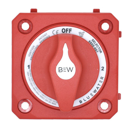Bluewater Off12Both Battery Switch  Panel Mount  Red 980000710