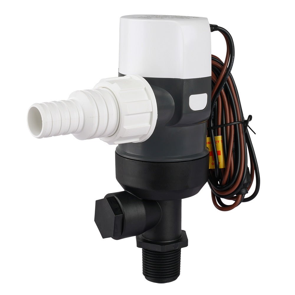 Commodore 1100 GPH Vertical Livewell Pump  Short  12V CMD311100L