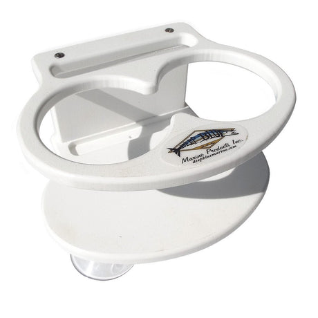 Deep Blue Marine Double Slim Can Drink Holder  Cell Phone  White DSDCELL