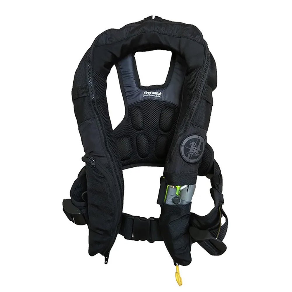 First Watch AutoManual Convertible 38G Inflatable PFD  Black FW40PROAMBK