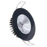 Lumitec Illusion Flush Mount LED Down Light  Spectrum RGBW  Warm White  Black Housing  Chrome Reflector 117165