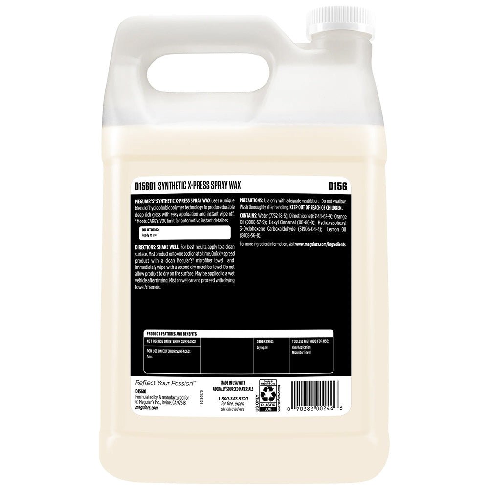 Meguiars Synthetic XPress Spray Wax  1 Gallon D15601