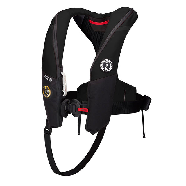Mustang Atlas 190 DLX Open Ocean Inflatable PFD  Black MD3195E1130