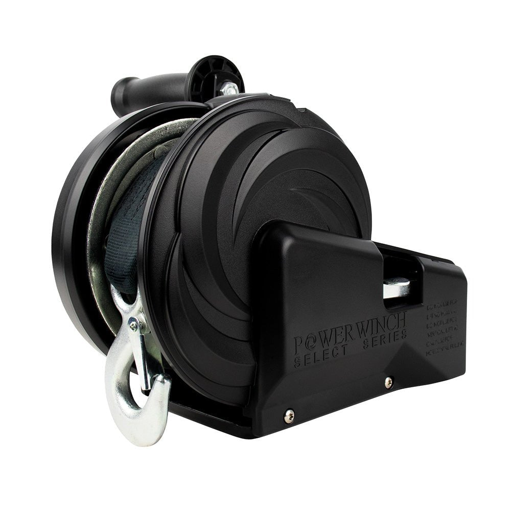 Powerwinch Select Series Winch 2500lb 2 Speed 6 Crank Arm  Carbon Black 21400W25006BR