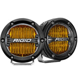 RIGID Industries 360Series 4 LED SAE Fog Beam  Yellow  Set of 2 36121