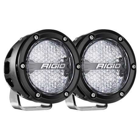 RIGID Industries 360Series RGBW 4 Offroad Lamp Diffused Beam wRGBW Backlight Pods  Set of 2 36400